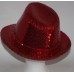 SOMETHING SPECIAL Dress Party Hat Sz ML RED HAT SOCIETY Denim Sequins Trim EUC  eb-81184656